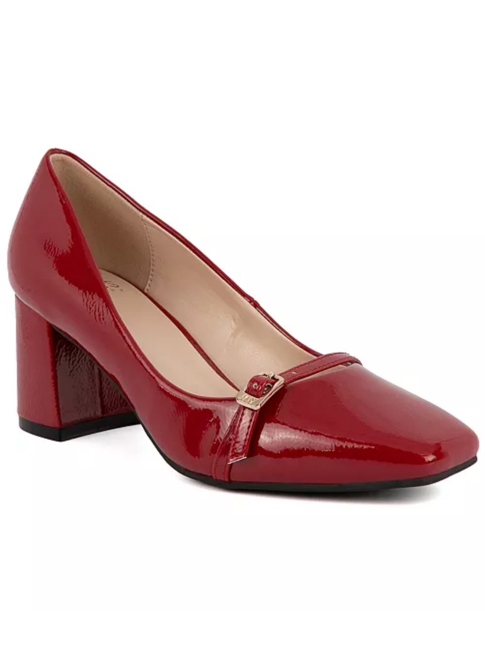 Jones New York Women's Aubin Patent Block Heel Pumps - Picture 1 of 4